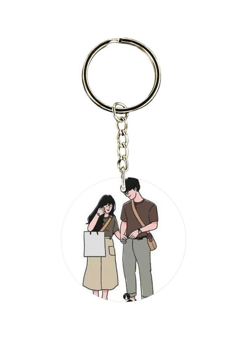 Couple Printed Keychain