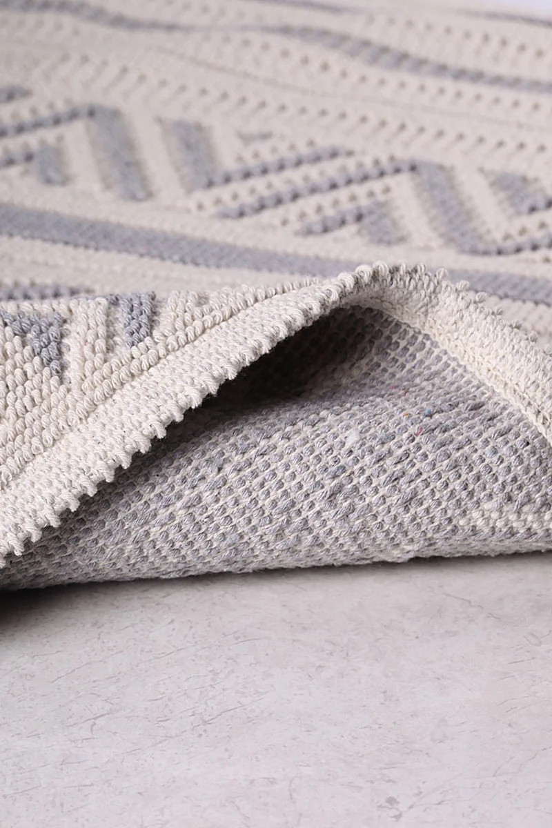 Bluenity Hat Natural Cotton Bathroom Rug Set of 2