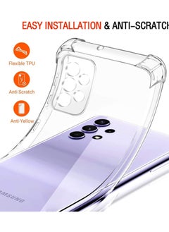 for Samsung Galaxy A23 5G Case,Samsung A23 Case Clear Transparent Reinforced Corners TPU Shock-Absorption Flexible Cell Phone Cover for Samsung Galaxy A23 5G/4G(Clear)