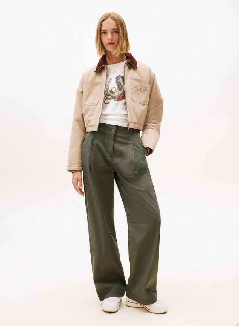 TOMMY JEANS Twill Wide Leg Chinos - Image 1