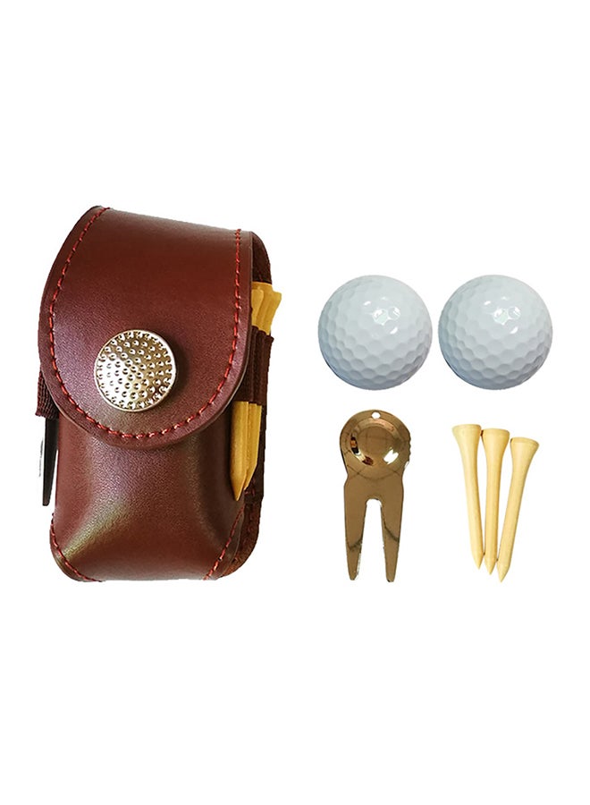 Sharpdo Leather Mini Golf Ball And Holder - Image 1