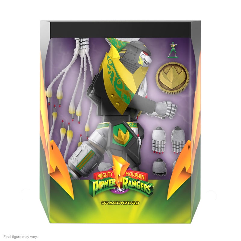 Super7 ULTIMATES! Mighty Morphin Power Rangers Dragonzord - 9" Power Rangers Action Figure with Accessories Classic TV Show Collectibles - Image 2