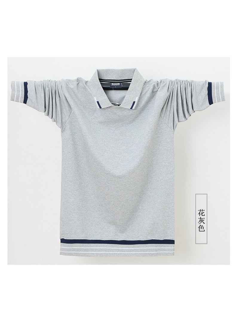 Men's Autumn Long-Sleeved Polo Shirt Men's Plus Size Loose Casual Polo Shirts Cotton Business Long Sleeve Casual Shirt - Image 1