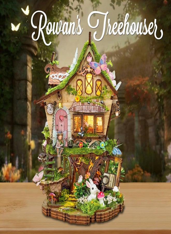 STRUCWOOD 3D Wooden Puzzle, Enchanted Forest Micro - World, DIY Miniature Kit for Adults Teens, Great for Gifting & Decor Dollhouse Kit- Rowan's Treehouser (SQ-80) - Image 3