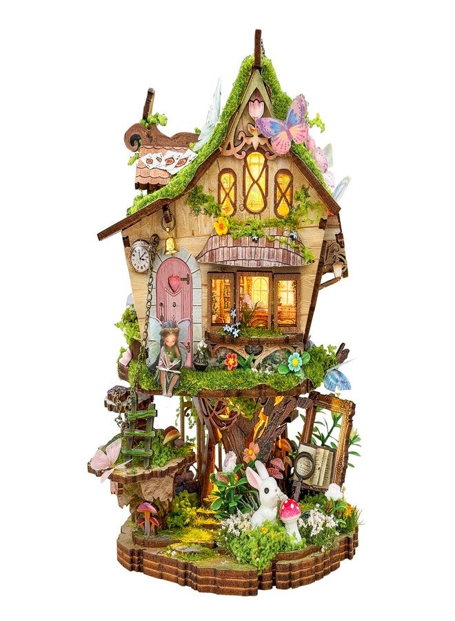 STRUCWOOD 3D Wooden Puzzle, Enchanted Forest Micro - World, DIY Miniature Kit for Adults Teens, Great for Gifting & Decor Dollhouse Kit- Rowan's Treehouser (SQ-80) - Image 1