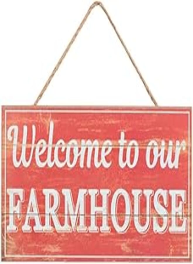 Generic ROONASN Welcome to Our Farmhouse Sign - 5" x 10", Wooden Front Door Decor, Home Decoration Sign Wooden Plaque Art-8 
