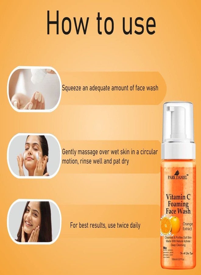 Park Daniel Argan Oil and Vitamin C Foaming Face Wash For Deep Cleansing for Normal to Dry Skin Combo of 2 of 150 ML(300 ML) - Image 4