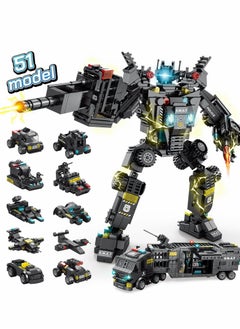 KASTWAVE 51-in-1 Robot Building Kit for Kids STEM Building Toys Erector Set for Boys 8-12 Engineering STEM Projects Construction Building Blocks Toys Gifts for Boys Kids Age  - Image 1
