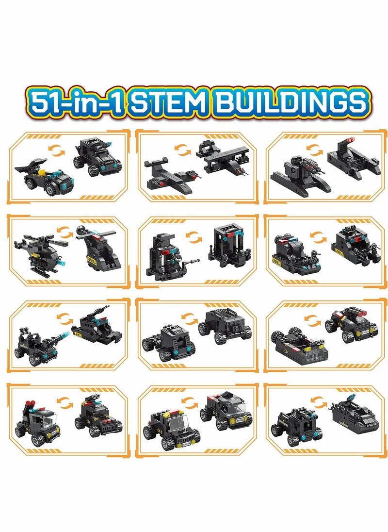 KASTWAVE 51-in-1 Robot Building Kit for Kids STEM Building Toys Erector Set for Boys 8-12 Engineering STEM Projects Construction Building Blocks Toys Gifts for Boys Kids Age  - Image 3