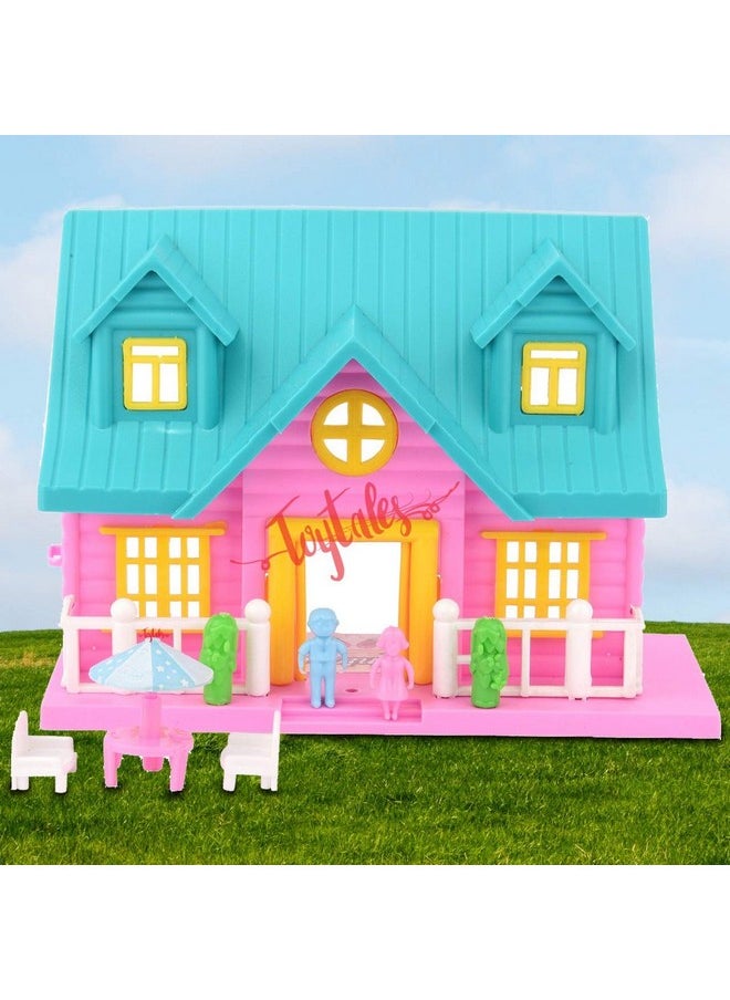 Toytales TOYTALES Dreamhouse Doll House Building 2 Room (18 Pc Set) for Girls, Playset with Furniture & Accessories with Bedroom, Role-Play Set for Kids - Set of 18 Piece (Assorted Colour), Small  - Image 1