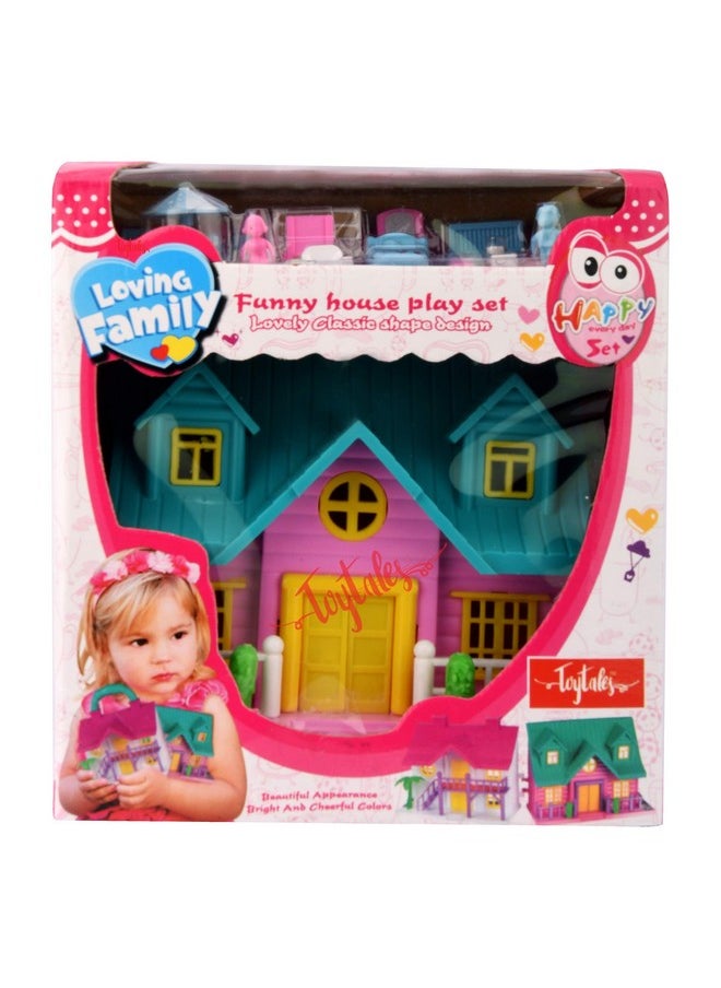 Toytales TOYTALES Dreamhouse Doll House Building 2 Room (18 Pc Set) for Girls, Playset with Furniture & Accessories with Bedroom, Role-Play Set for Kids - Set of 18 Piece (Assorted Colour), Small  - Image 4