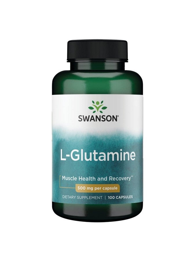 SWANSON Amino Acid Lglutamine 500 Milligrams 100 Capsules - Image 2