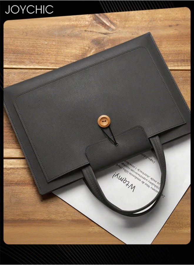 Joychic Laptop Tote Bag for Women and Men Waterproof Faux Leather Computer Bags Business Office Work Bag Briefcase with multi-pockets Suitable for 15.6/16 Inch Laptop - Image 2