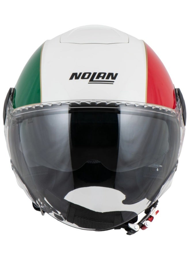 Nolan N20-2 VISOR TRICOLORE WHITE/GREEN/RED METAL Helmet - Image 1