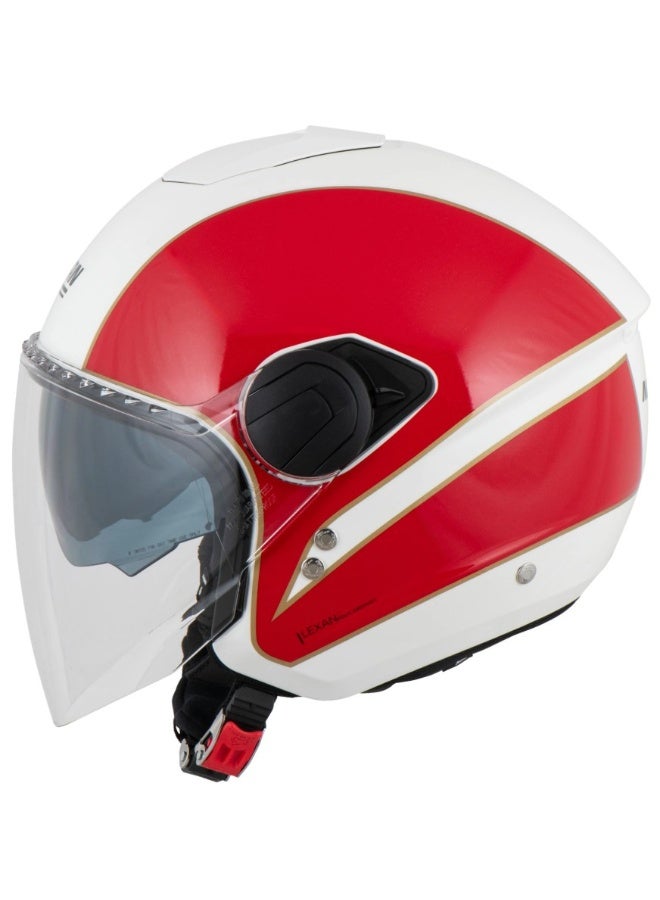 Nolan N20-2 VISOR TRICOLORE WHITE/GREEN/RED METAL Helmet - Image 2