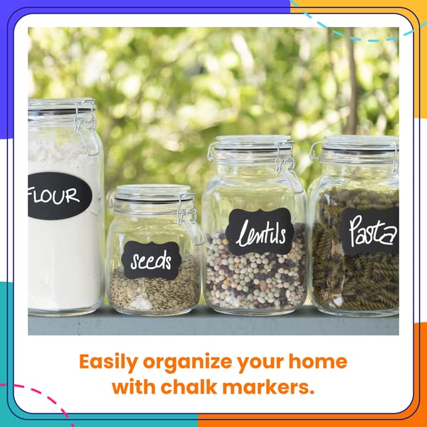 Chalkola 6 White Liquid Chalk Markers - White Dry Erase Liquid Chalk Pens for Chalkboard Signs, Blackboard, Car Window, Glass, Bistro | Variety pack - (3x) 3mm Fine Tip + (3x) 6mm Bold Size Ink Marker - Image 3
