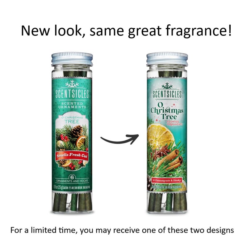 Scentsicles O Christmas Tree Scented Christmas Ornaments with Hooks - 3 Bottles (18 Sticks Total) - Image 4