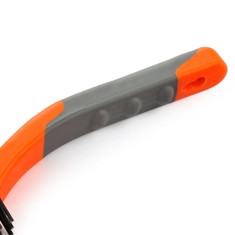 MAXMAN فرش سلك ماكس مان 2 قطعة، 14 بوصة فرشاة سلك من الفولاذ المقاوم للصدأ والفولاذ الكربوني، مجموعة فرش سلك مع مكشطة معدنية، فرشاة سلك ثقيلة لتحضير الصدأ، السيارات، الطلاء، اللحام - Image 5