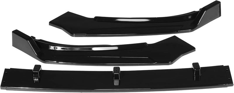 Wivplex 3PCS Black Carbon Fiber Look Front Bumper Lip Kit for VW Passat 2020 - Image 1