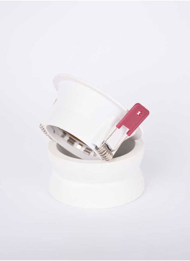 ٍSiera Light - Single aluminium spot light frame 7.5 cm white with matte golden reflection D-502 - Image 1