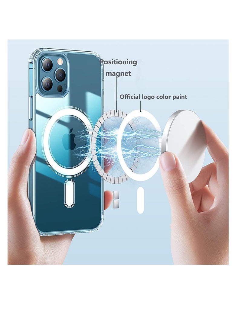 Generic - Protection case with 4 built-in protective pads in transparent color, anti-yellowing and anti-shock for Apple iPhone 12 Pro, Max 6.7 inch, silicone - Image 1