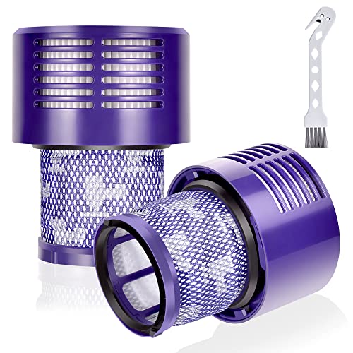 Leadaybetter Vacuum Filter Replacements for Dyson V10 Cyclone Series, V10 Animal, V10 Absolute, V10 Total Clean, SV12, Part No. 969082-01 (2 Pack Filters and 1 Clean Brush) - Image 1