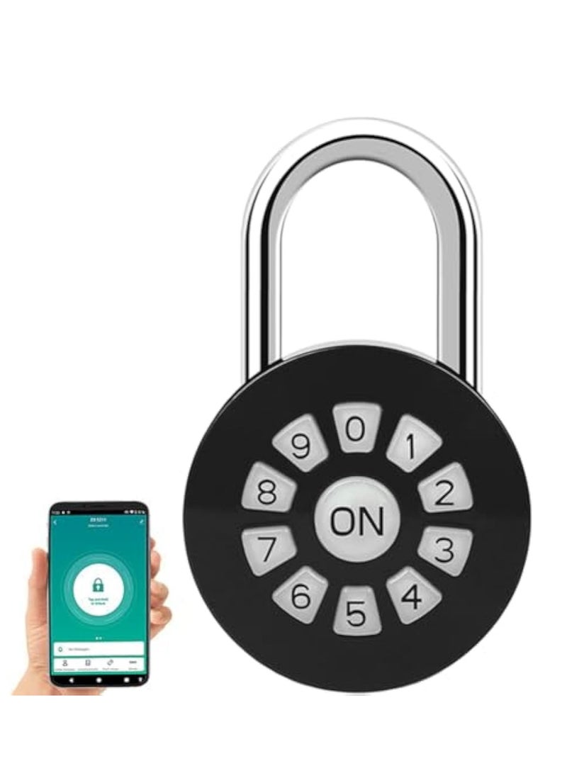 Smart Password Padlock, Combination Lock Waterproof, Password/Phone APP Control(iOS/Android) Padlock, Access Lock via Bluetooth & Pin Code, Lock Your Gate, Locker, and Storage  - Image 1