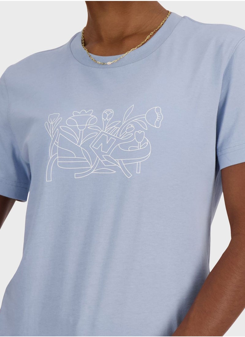 New Balance - Logo Floral T-Shirt - Image 1