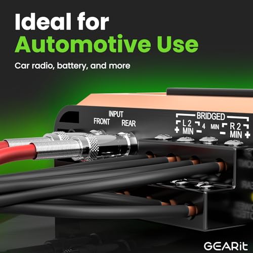 GearIT سلك GEARit 10 قياس (50 قدم لكل منهما - أسود/أحمر) نحاس مغطى بالألمنيوم CCA - الطاقة الأساسية للسيارات/الأرضي لكابل البطارية، صوت السيارة، حزام المقطورة، الكهرباء - 100 قدم إجمالي سلك 10ga AWG - Image 4