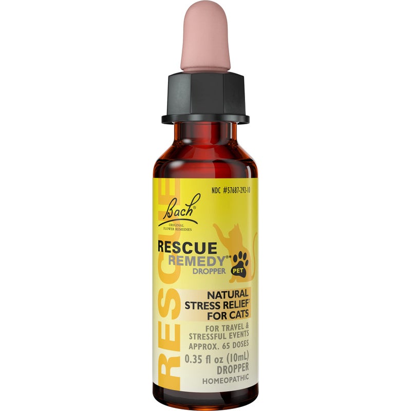 Bach RESCUE REMEDY PET for Cats 10mL, Natural Calming Drops, Stress Relief for Cats & Kittens Caused by Loud Noises, Travel, New Pets & People, Homeopathic Flower Remedy - Image 2