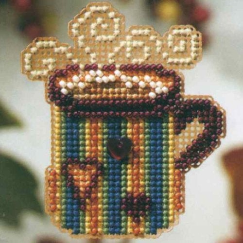 Mill Hill Hot Stuff Beaded Counted Cross Stitch Ornament Kit Mill Hill 2008 Autumn Harvest MH18-8201 - Image 2