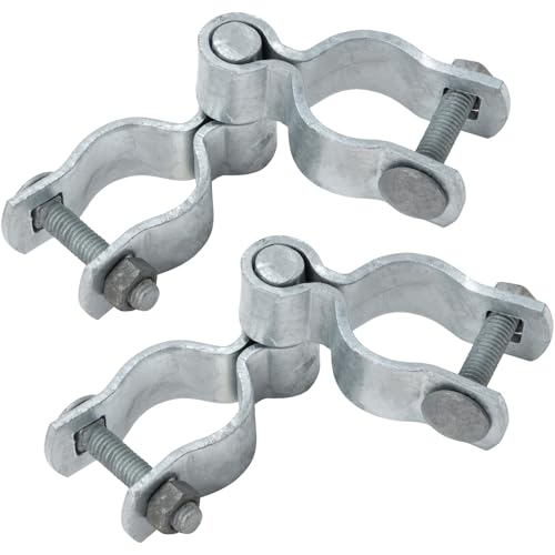 VIVIDA 1-5/8" Chain Link Gate Hinge Kit, Include Female & Male Gate Hinges, Chain Link Fence Hardware, Galvanized Steel, 2 Set - Image 1