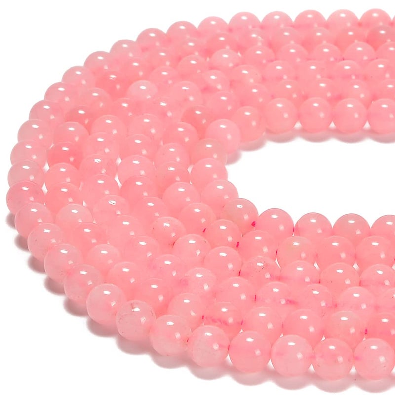 jodaying 10mm Rose Quartz Smooth Round Natural Gemstone Loose Beads for Jewelry Making DIY Findings 1 Strand 15