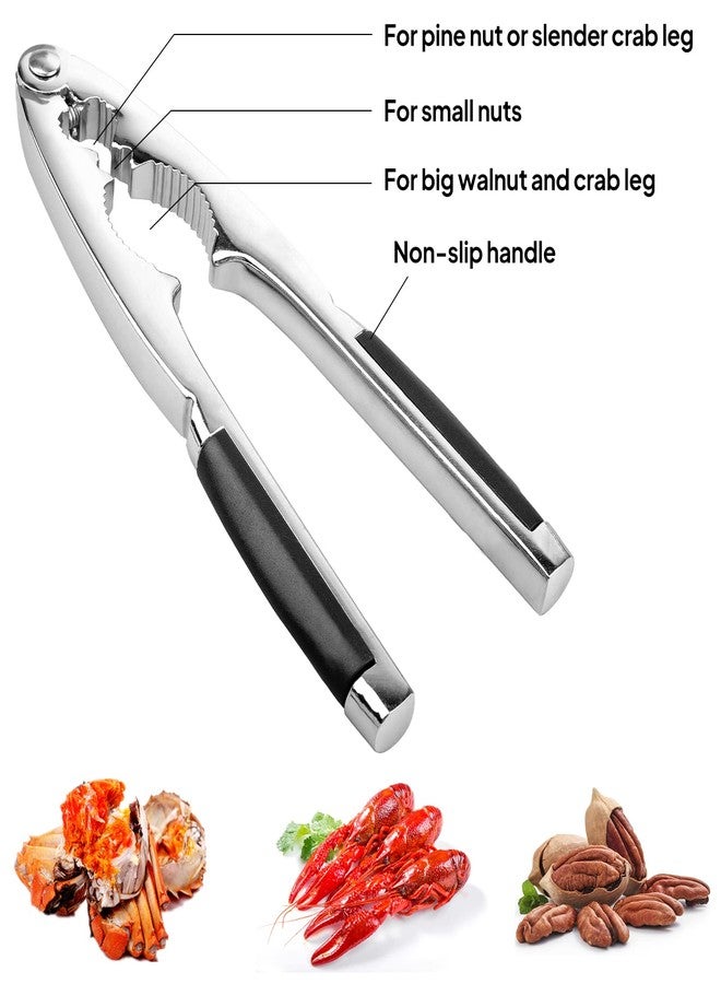 Sanchamy كسارة جوز البقان، كماشة جوز بمقابض مانعة للانزلاق، أداة متينة لكسر جوز السلطعون بقبضة جيدة، تتضمن قطعتين للفك - Image 4