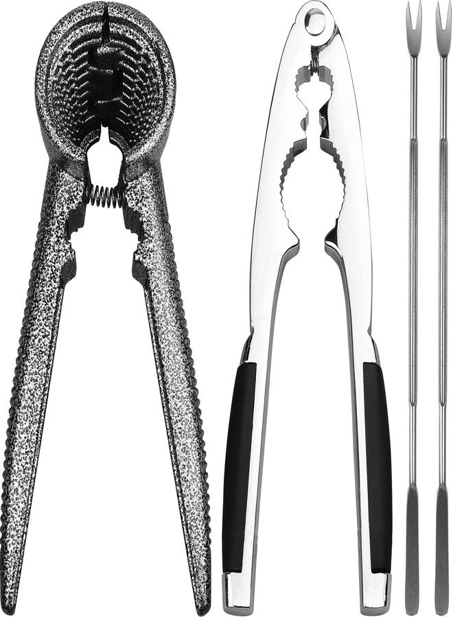 Sanchamy كسارة جوز البقان، كماشة جوز بمقابض مانعة للانزلاق، أداة متينة لكسر جوز السلطعون بقبضة جيدة، تتضمن قطعتين للفك - Image 1