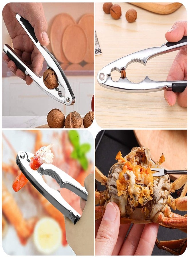 Sanchamy كسارة جوز البقان، كماشة جوز بمقابض مانعة للانزلاق، أداة متينة لكسر جوز السلطعون بقبضة جيدة، تتضمن قطعتين للفك - Image 5