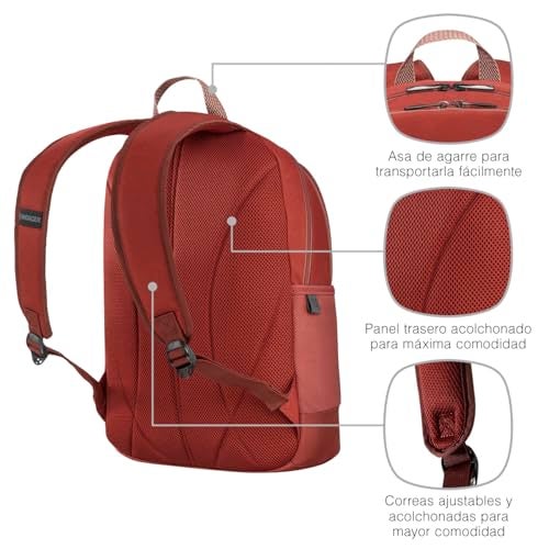 WENGER, Next 23 Tyon, 15.6 Inches Laptop Backpack, 23 liters, Lava, 612563, Business Travel Bag - Image 5