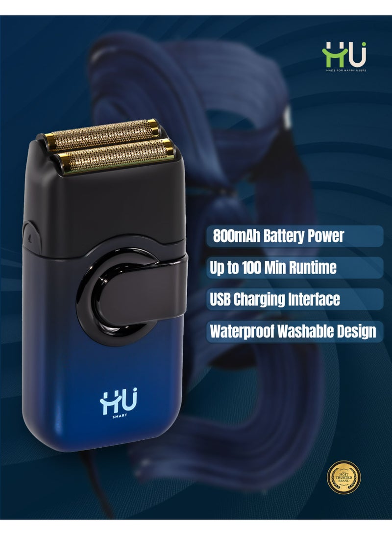 إتش يو ماكينة حلاقة كهربائية للرجال قابلة للشحن – مقاومة للماء مع بطارية 800mAh وتشغيل 100 دقيقة - Image 5