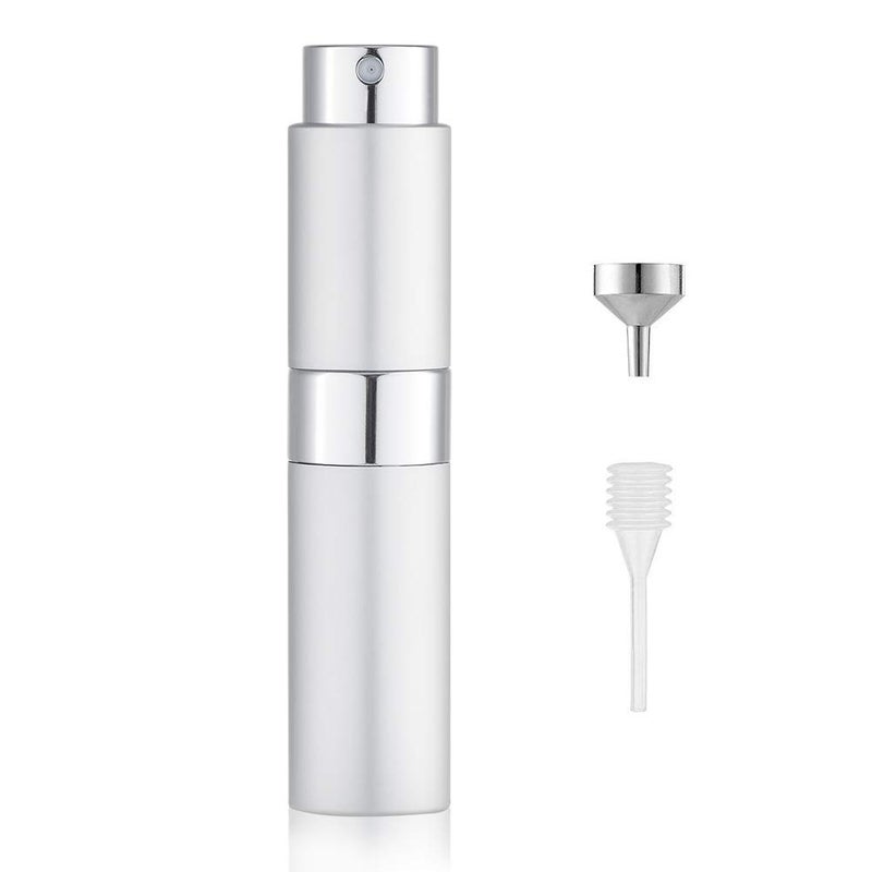LISAPACK 8ML Atomizer Perfume Spray Bottle for Travel Empty Refillable Cologne Dispenser Portable Sprayer Silver