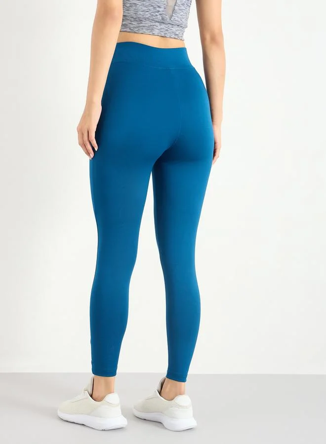 Styli Active Broad Waistband Basic Leggings