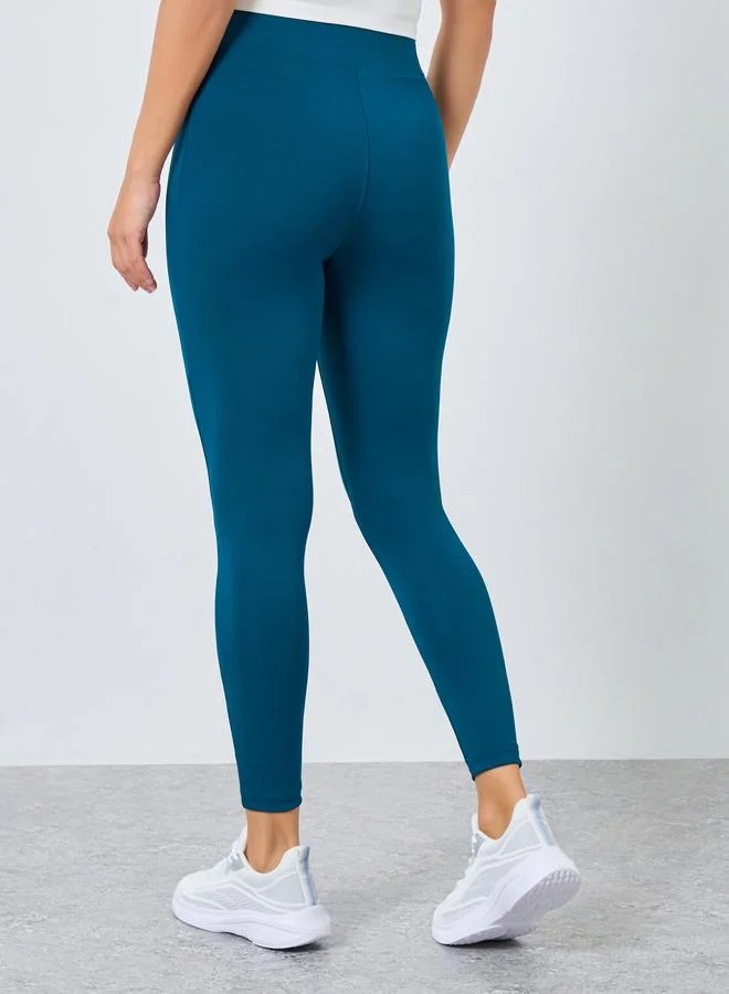 Styli Active Broad Waistband Basic Leggings