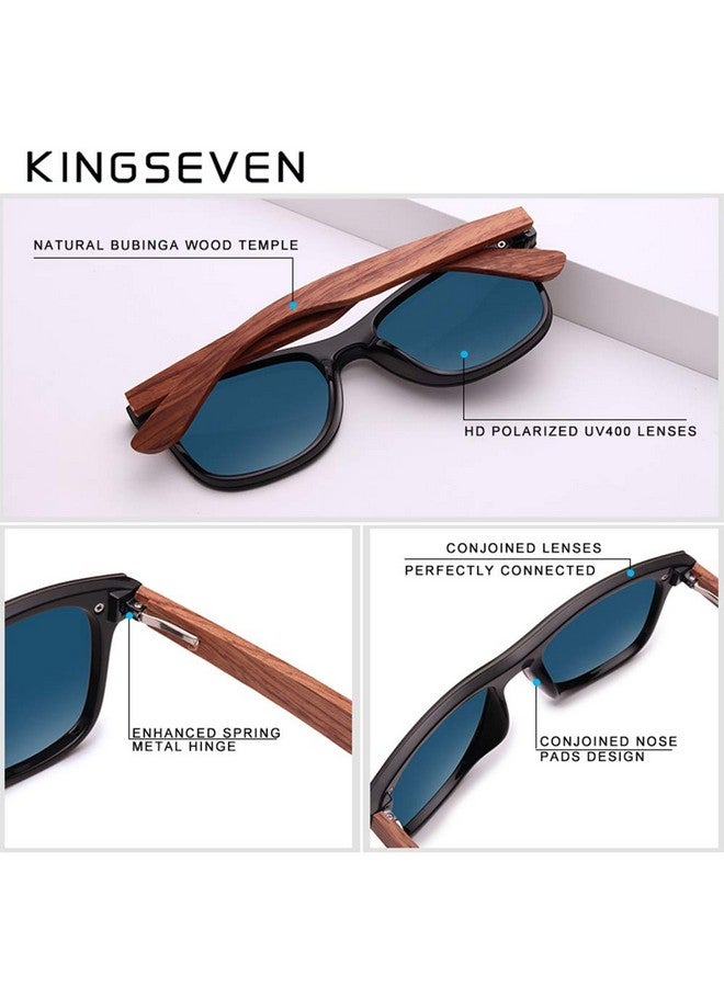 KINGSEVEN نظارات شمسية بوبينغا قطبية بتصميم عتيق أنيق للرجال والنساء عدسات عاكسة B5510 (برتقالي) - Image 5