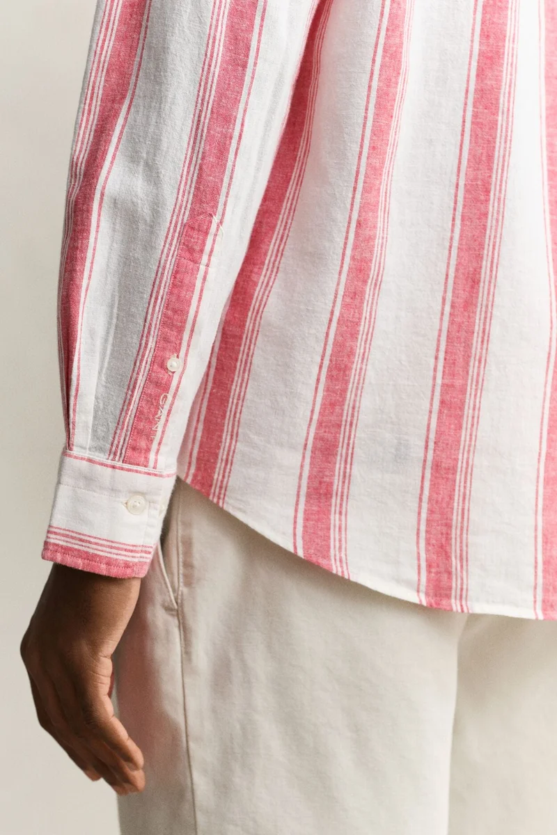 Gant  Regular Cotton Linen Stripe Shirt for Men | Best Price UAE