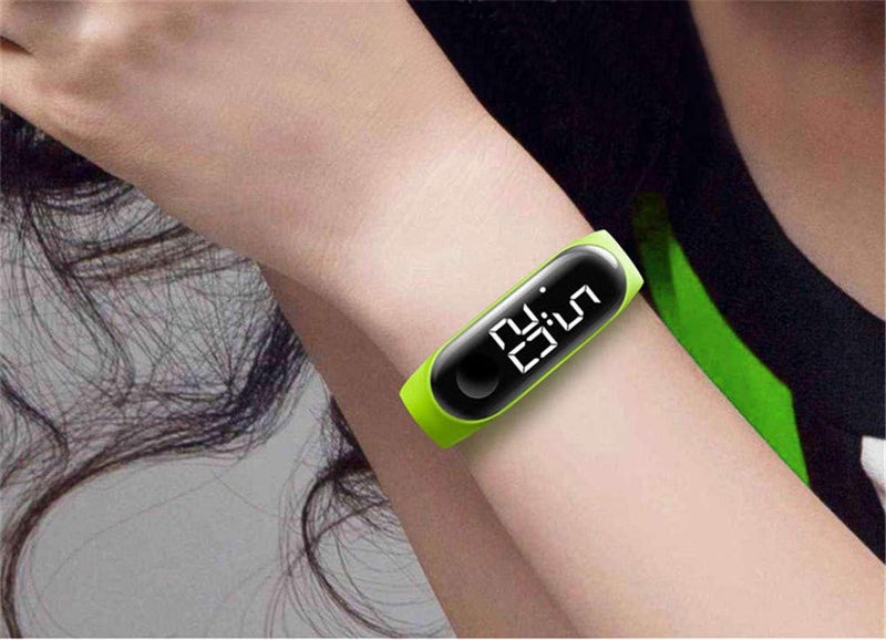 CdyBox 10 Pack 50 Meters Waterproof Led Digital Touch Screen Sport Watch Silicone Women Men Wristwatch (10 Pack White) - Image 4