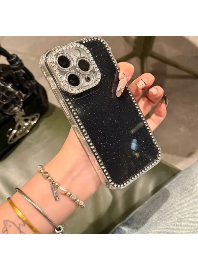 Light Blue Case For iPhone 15 With Crystal Frame And Convenient Photo Button - Image 4
