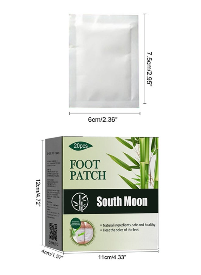 SOUTH MOON - Foot care foot patch, natural bamboo charcoal ingredients, improve headaches and back pain, help sleep - Image 1
