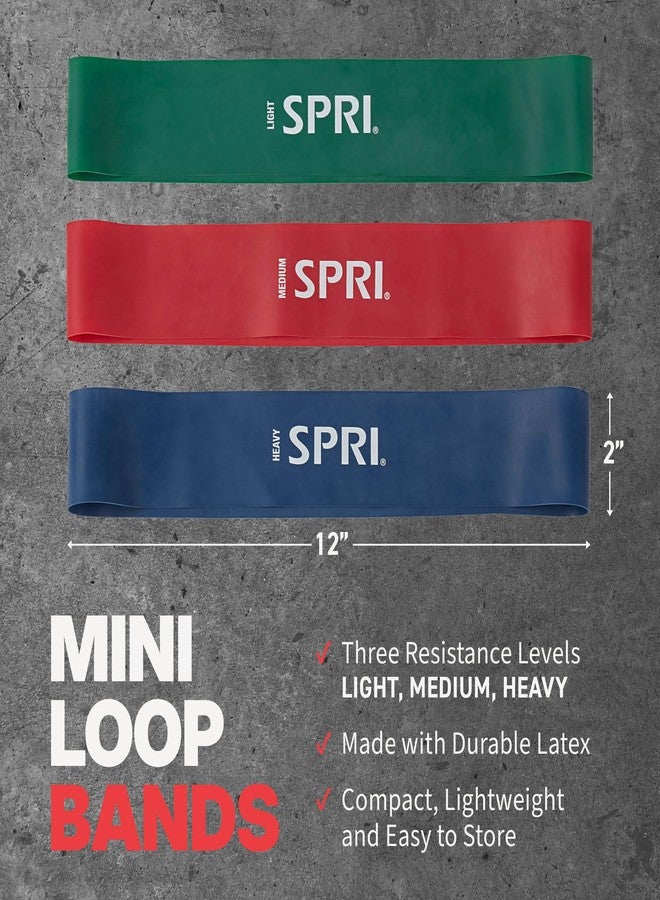 SPRI Mini Loop Bands Kit, Set of 3 - Light, Medium, Heavy Resistance Bands for Lower Body Workouts, Toning Muscles, and Exercise - Image 4