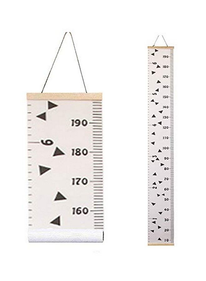 Miaro Kids Growth Chart Wood Frame Fabric Canvas Height Measurement Ruler From Baby To Adult For Child'S Room Decoration 7.9 X 79In - Image 1