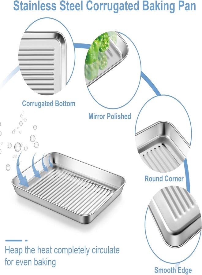 Crega Stainless Steel Baking Tray Large Oven Pan with Cooling Rack Heavy Duty Non Toxic Rust Resistant Dishwasher Safe Perfect for Baking Cakes Pastries Muffins Snacks Roasting Grilling and Serving - Image 5