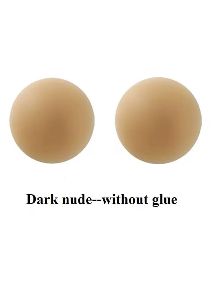Glowudz 1Pair Reusable Nude Color Water Proof Adhesive Pasties Nipple Silicone Pad Breast Cover For Woman With Travel Box  - Image 4